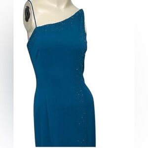 Niki Lavis Teal Gown NWT
